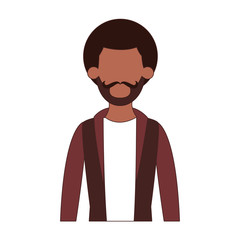 Young man cartoon profile vector illustration graphic design