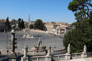 Piazza del Popolo in Rome, Italy 