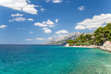 Brela coast in Croatia