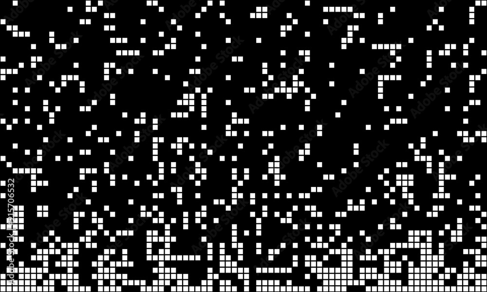 Poster abstract pixel gradient background. falling pixels. geometric mosaic background. vector illustration