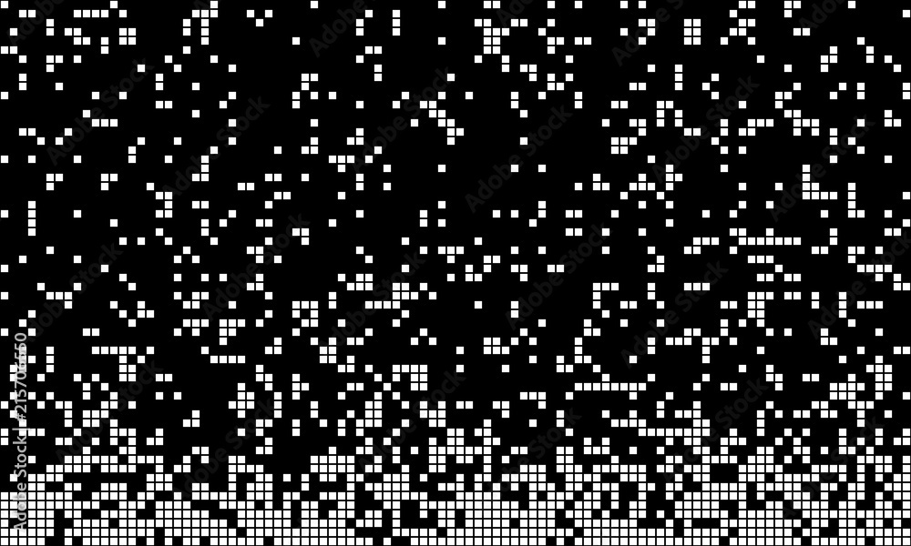 Aufkleber Abstract pixel gradient background. Falling pixels. Geometric mosaic background. Vector Illustration.