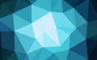 Light BLUE vector triangle mosaic template.