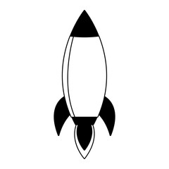 Spaceship rocket symbol vector illustration graphic design
