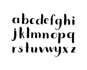 Handwritten lettering vector font aphabet