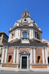 Fototapeta na wymiar Church Santa Maria di Loreto in Rome, Italy 