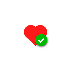 heart health tick icon