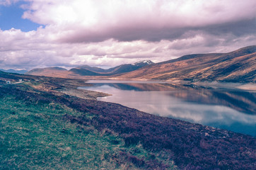 Summers day view of Loch Glascarnoch