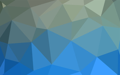 Dark BLUE vector polygon abstract background.