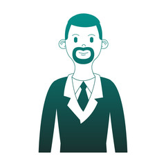 Businessman cartoon profile vector illustration graphic design