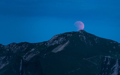 Blood Moon Rising Lunar Eclipse