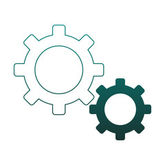 Gears working symbol vector illustration graphic design