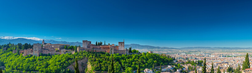 Fototapeta na wymiar Panoramic view on Alhambra