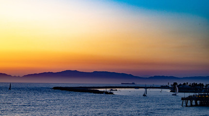 Redondo Beach Gorgeous sunset coast of Southern Clifornia
