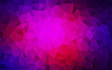 Dark Pink, Blue vector triangle mosaic cover.