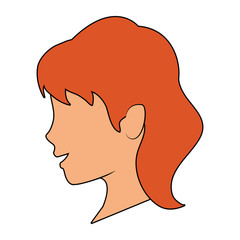 Woman faceless head vector illustration graphic design