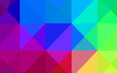 Dark Multicolor vector shining triangular backdrop.