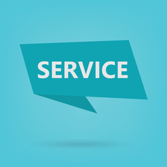 service word on sticker- vector illustration