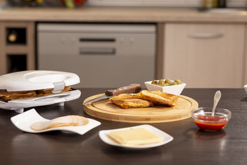 Hot sandwiches ready for breakfast