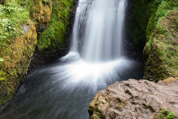 Lower part of bridal's veil waterfall in Oregon.