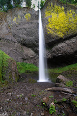 Fototapeta na wymiar Multnomah waterfall, Oregon. Long exposure.