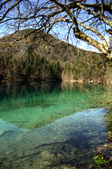Lago inferiore di Fusine. Tarvisio, Friuli, Italia