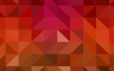 Light Red vector shining triangular backdrop.
