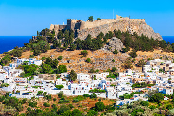 Obraz premium Lindos Acropolis in Rhodes island