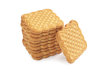 Stack of vanilla cookies