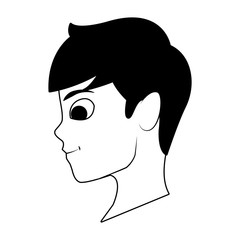 Man head profile vector illustration graphic design