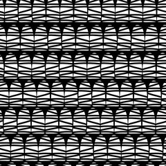 White half dome doodle shapes on a black background. Geometric abstract seamless vector pattern. Monochrom pattern. Great for backgrounds, websites, cards, wallpaper, fabric, packaging. Modern design.