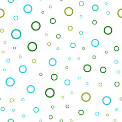 Light Blue, Green vector seamless pattern with spheres.