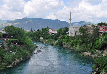 Fototapeta premium The Landscape In Mostar, Bosnia and Herzegovina