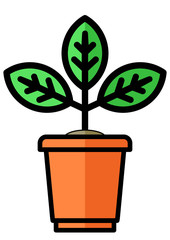 gz140 GrafikZeichnung - german: von klein zu groß - Wachstum - Pflanze / Blume Natur / Blumentopf - english: growing plant / flower nature botany / bloom pot - DIN A1 A2 A3 A4 - xxl g6380