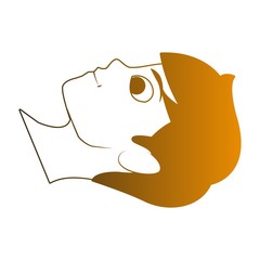 Man head profile vector illustration graphic design
