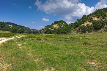 Fototapeta na wymiar Amazing landscape near village of Zlatolist and Melnik sand pyramids, Pirin Mountain, Blagoevgrad Region, Bulgaria
