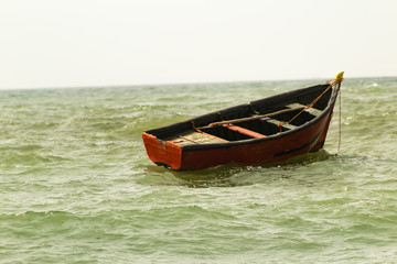 Naklejka na ściany i meble boats in the sea