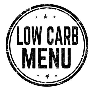 Low Carb Menu Grunge Rubber Stamp