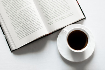 Fototapeta na wymiar Coffee book flatlay