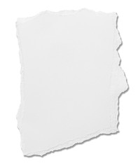 white paper ripped message torn