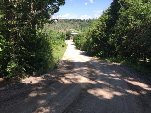 dirt road close to the Benmiller Inn & Spa in Goderich Ontario Canada