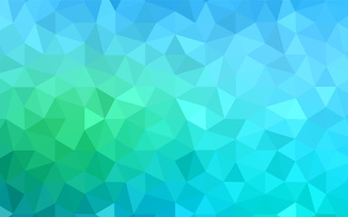 Fototapeta premium Light Blue, Green vector polygon abstract backdrop.