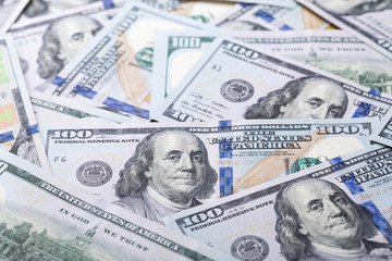 Dollar banknotes background