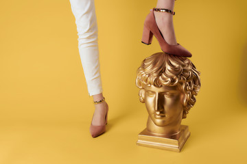 sculpture feet fashion background