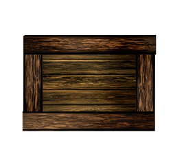 Wooden signboard, plaque.