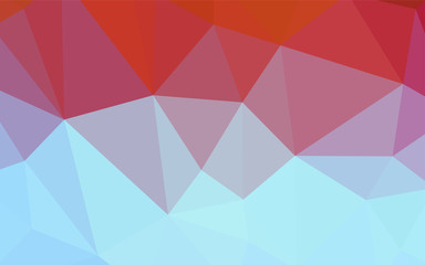 Obraz premium Light BLUE vector gradient triangles pattern.
