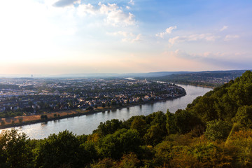 Fototapeta premium koblenz germany from above
