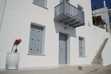 Typical Whitewashed Houses in Adamantas, Milos, Greece