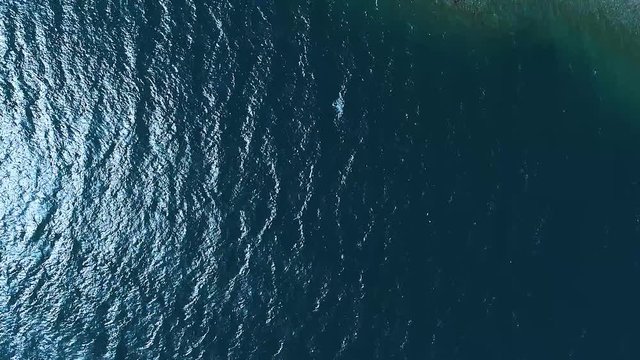 Top view of a blue water surface. Shevelev.
