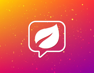Leaf icon. Fresh organic product sign.