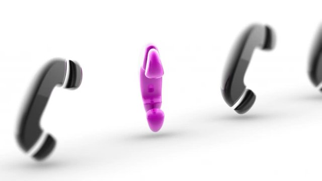 Call icon. Looping footage has 4K resolution. Encoder Prores 4444. 